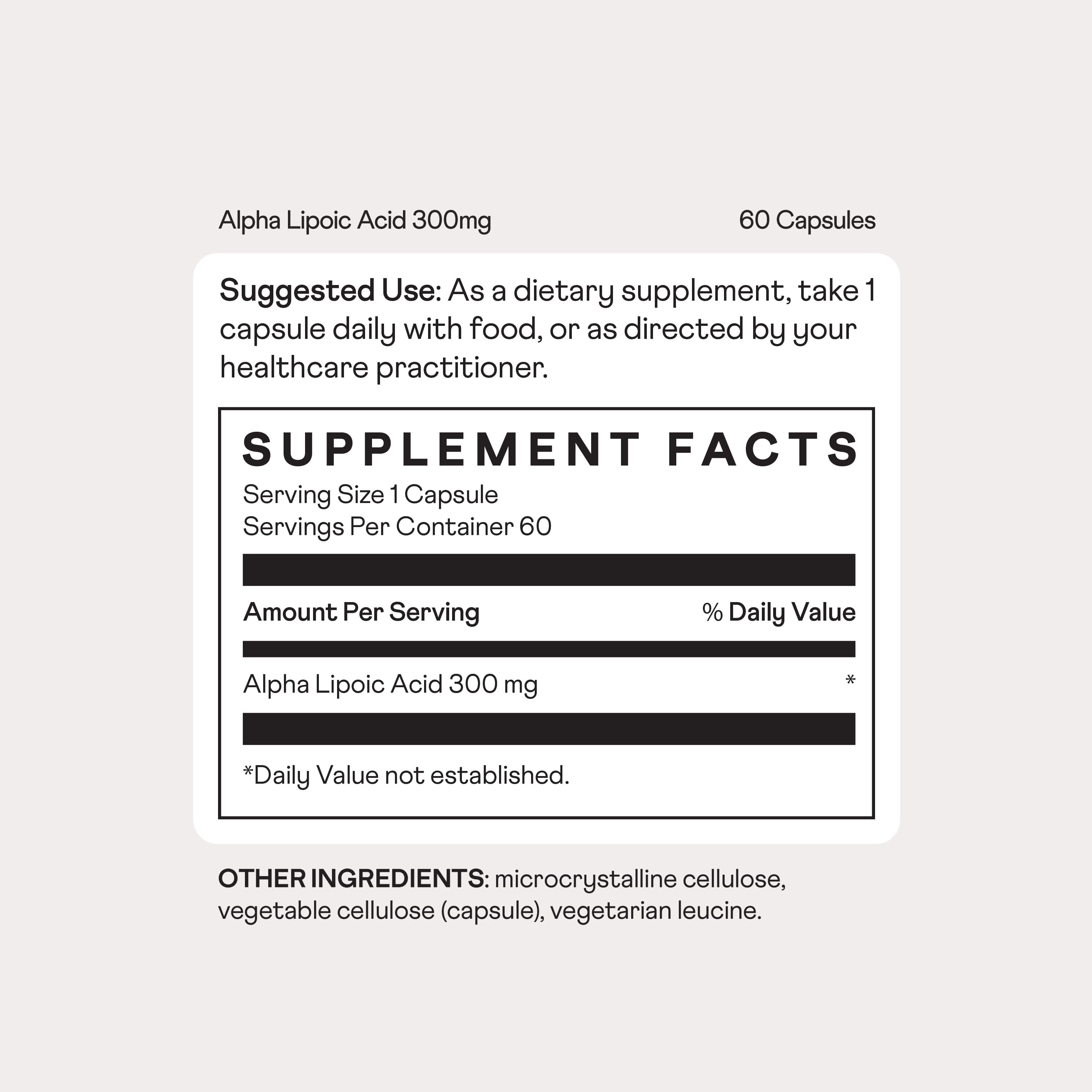 Alpha Lipoic Acid 300mg